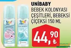 UNİ BABY BEBEK KOLONYASI 150 ML UNİ BABY BEBEK KOLONYASI 150 ML
